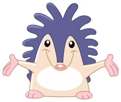 Cheerful hedgehog Stock Illustration