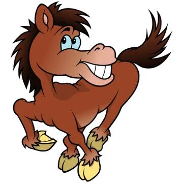 Cheerful Horse Stock Illustration