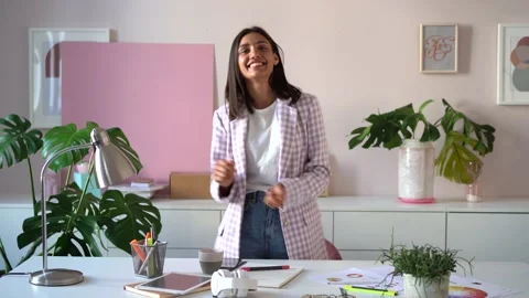 Cheerful Indian mixed-race woman Stock Video Pond5