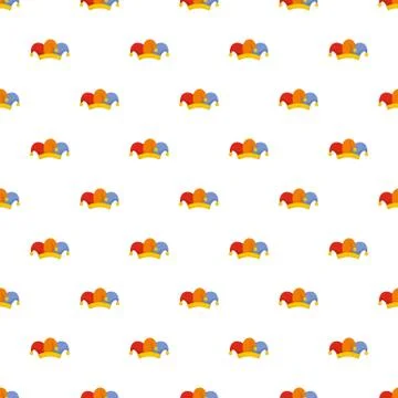 Cheerful jester pattern seamless Stock Illustration