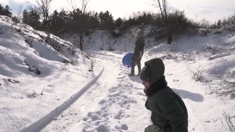 Cheerful kid in winter Stock Footage 154427065