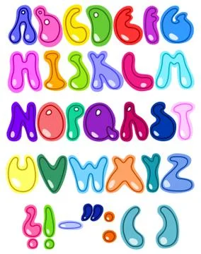Cheerful letters Illustrazione stock