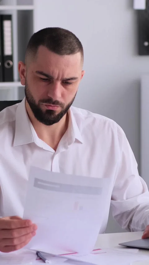 Cheerful Man Developing Business Strategy While Working In The Office Stock Footage 303935937
