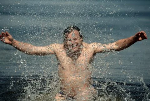 Cheerful the man Stock Photos