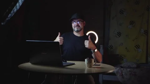 A cheerful man poses for the camera 4K Stock Footage 320866237