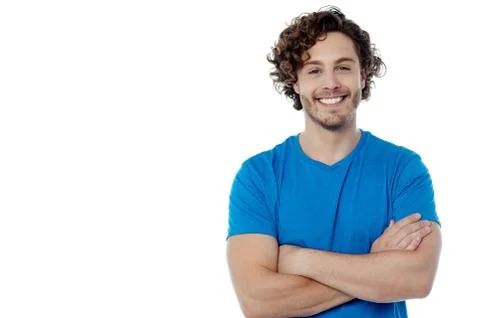 Cheerful man posing in confident. Stock Photos