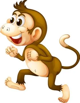 Cheerful monkey Stock Illustration