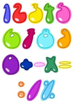 Cheerful numbers Stock Illustration