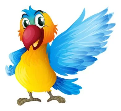 A cheerful parrot Stock Illustration