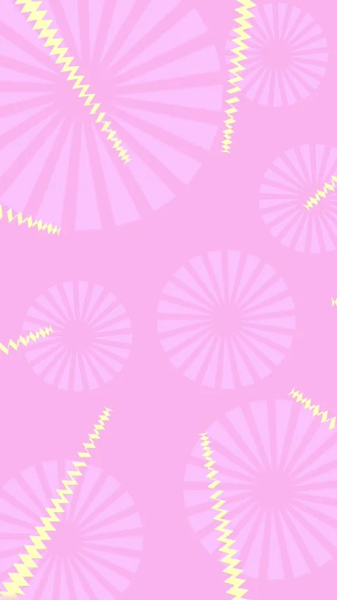 Cheerful Pink Background with Moving Circular Shapes Video stock 302399931