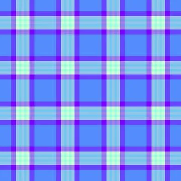 Cheerful plaid pattern in blue, lavender, and mint. Creates a sense of order  Stock Illustration