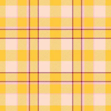 Cheerful plaid pattern with gold and pink squares, accented by thin dark red  Stock Illustration