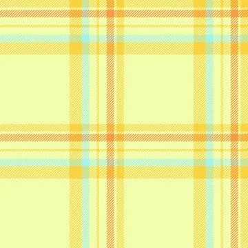 Cheerful plaid pattern with light yellow, orange, and turquoise. Textile desi 库存插图