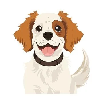 Cheerful puppy sitting Stock Illustration