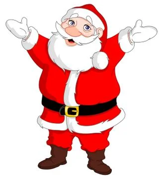 Cheerful santa Stock Illustration