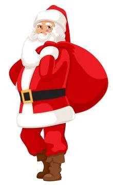 Cheerful santa Stock Illustration