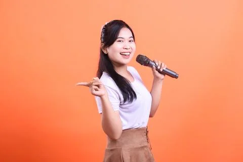 Cheerful Singer Stock Photos