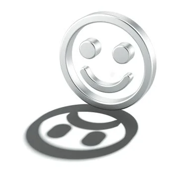 Cheerful smiley with sad shadow イラスト素材