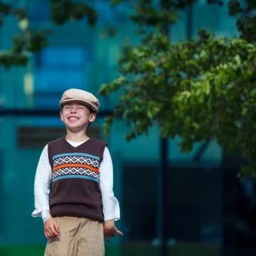 Cheerful smiling boy Stock Photos