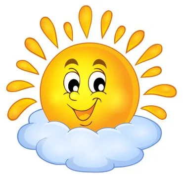 Cheerful sun theme image - eps10 vector illustration. Stock Illustration