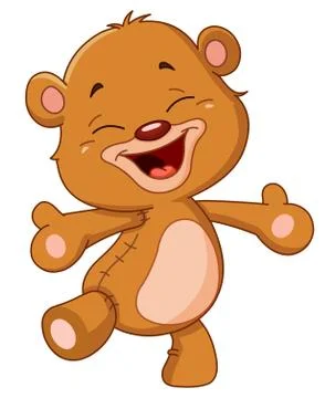 Cheerful teddy bear Stock Illustration
