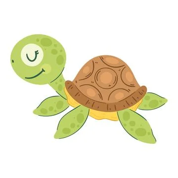 Cheerful turtle design Illustrazione stock