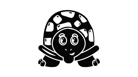 Cheerful turtle icon animation Stock Footage 156244125