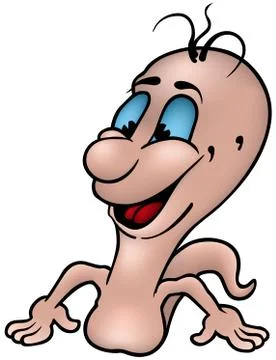 Cheerful Wormling Stock Illustration