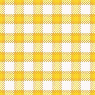 Cheerful yellow  white checkered pattern. Classic, versatile design evoking r Illustrazione stock