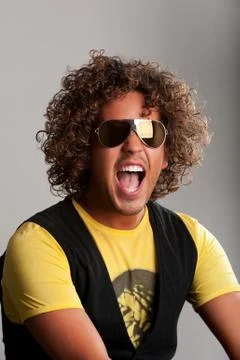 Cheerful young man Stock Photos