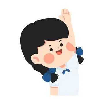 Cheerful Young Student Offering a Friendly Greeting Stock Illustration