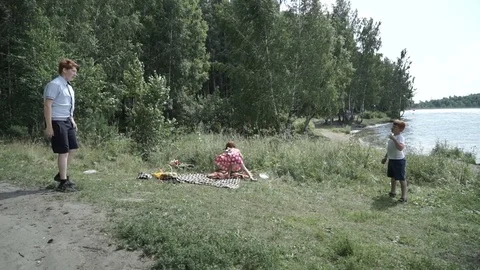 Cheerful kids playing with ball Видео 78239338