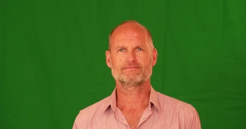 Cheering and winking man showing he's happy and excited, greenscreen Stock Footage 94218527