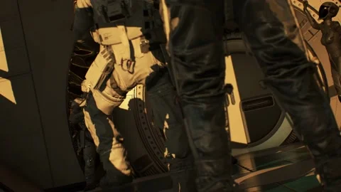 Cheering crew fuels the excitement of a space dance-off Stock Footage 147440550