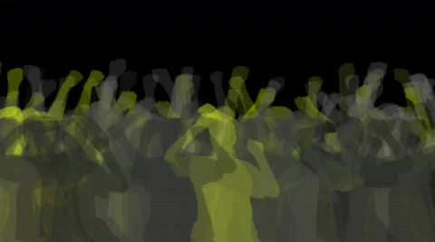 Cheering Crowd people Stock Footage 796020