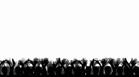 Cheering Crowd Silhouettes Video stock 22732435
