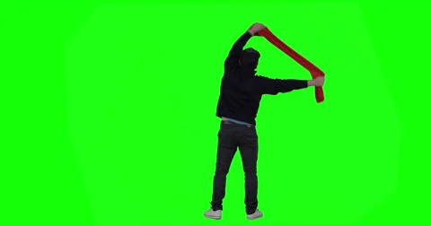 Cheering Fan on Green Screen Vidéo 45225272
