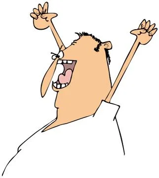 Cheering man Stock Illustration