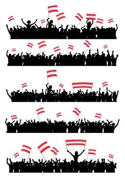 Cheering or Protesting Crowd Austria Stock-Illustration