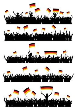 Cheering or Protesting Crowd Germany Stock Illustration