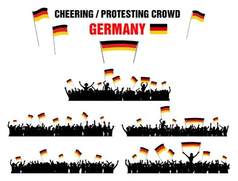 Cheering or Protesting Crowd Germany Stock Illustration