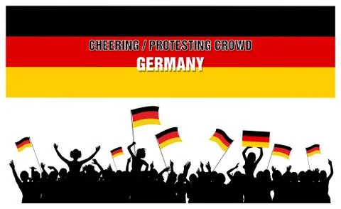 Cheering or Protesting Crowd Germany Stock-Illustration