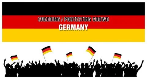 Cheering or Protesting Crowd Germany Stock-Illustration