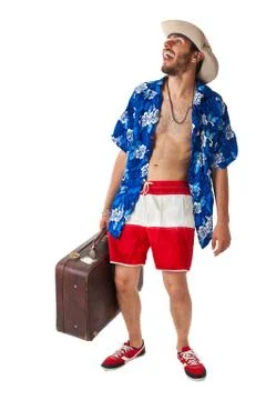 Cheering tourist Stock Photos