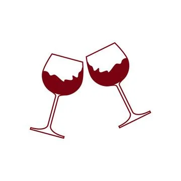 Cheering wine glass vector Illustrazione stock
