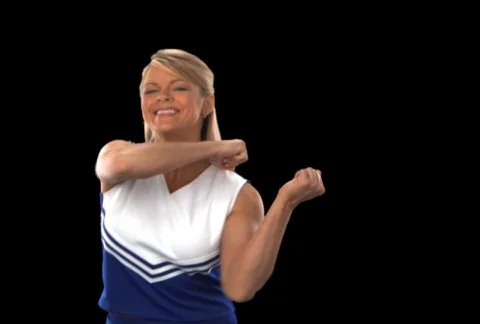 Cheerleader dance routine Close Up Stock Footage 754504