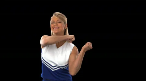 Cheerleader dance routine Close Up Stock Footage 754506