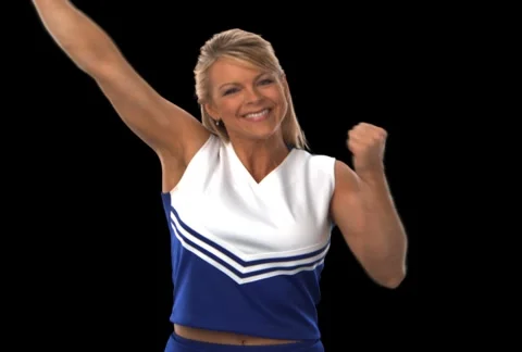 Cheerleader Routine Close-Up Stock Footage 1042556
