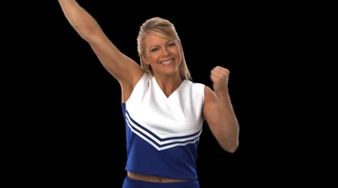 Cheerleader Routine Close-Up Stock Footage 5163548