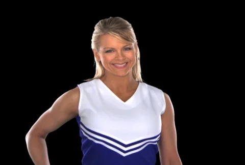 Cheerleader smiling Stock Footage 754509